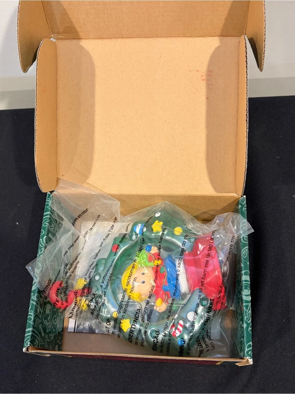 Fisher Price Little People Eddie’s Christmas Tree Ornament 2002 Mattel w/ Box